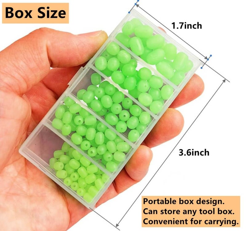 Mimilure Fishing Beads Glow Bait Eggs: Oval Fishing Eggs Assorted Set - 170pcs Soft Fishing Rig Bead - Image 3
